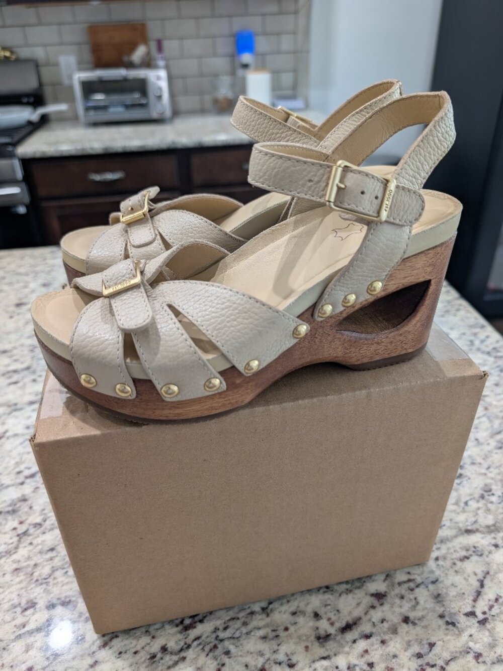 Dansko Alanna Vanilla Calf Limited Edition Platform Sandal